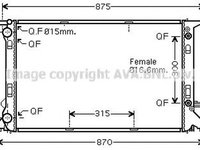 Radiator apa AUDI A4 Avant 8K5 B8 AVA I2293