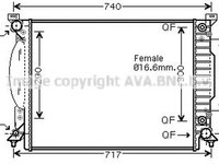 Radiator apa AUDI A4 Cabriolet 8H7 B6 8HE B7 AVA I2205