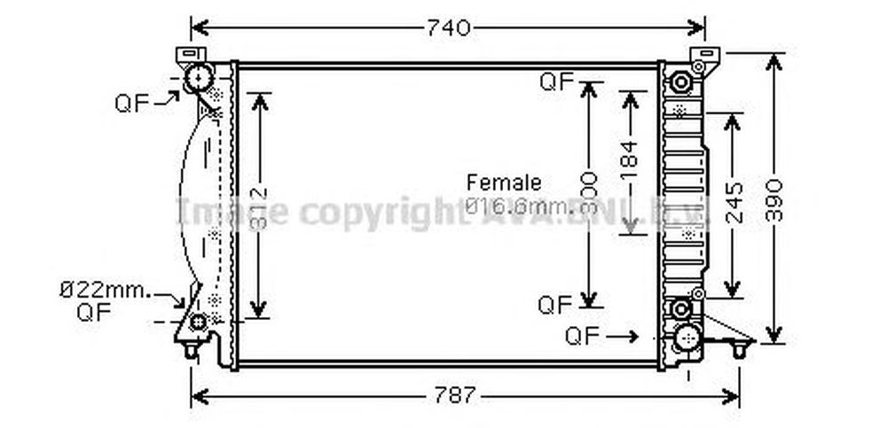 Radiator apa AUDI A4 Cabriolet 8H7 B6 8HE B7 AVA I2244