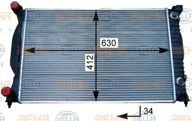 Radiator apa AUDI A4 Cabriolet 8H7 B6 8HE B7 HELLA 8MK376717234