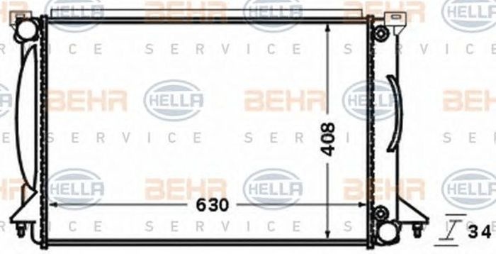 Radiator apa AUDI A4 Cabriolet 8H7 B6 8HE B7 HELLA 8MK376766344