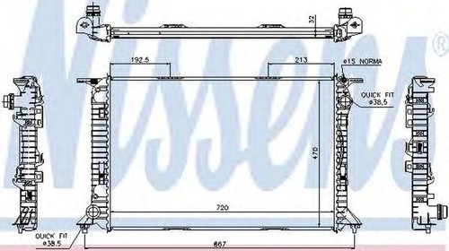 Radiator apa AUDI A5 8T3 NISSENS 60319