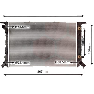 Radiator apa AUDI A5 Cabriolet 8F7 2009->2017, A5 Sportback 8TA 2009->2020, A4 B8 2007->2015, A5 8T3 2007->2017, Q5 8RB 2008->2017 pentru 3.2 FSI quattro, perioada 2007 2008 2009 2010 2011 2012 PIESA NOUA pana la an de fabricatie 03/2012, grosime fag
