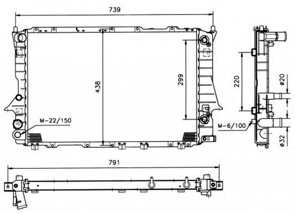 Radiator apa AUDI A6 Avant 4A C4 NRF 51317