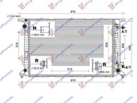 Radiator apa AUDI Q5 08-12 AUDI Q5 12-16 Cod 8R0121251A , 8R0121251C , 8R0121251E