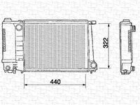 Radiator apa BMW 3 cupe E36 MAGNETI MARELLI 350213240000