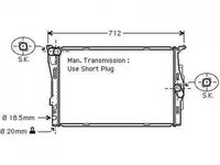 RADIATOR APA BMW SERIE 3 E92 2006-> Radiator apa pentru toate modelele benzina CV manuala cu/fara aer conditionat (60x46) PIESA NOUA ANI 2006 2007 2008 2009 2010 2011 2012