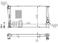 Radiator apa BMW X1 (E84) (2009 - 2015) LORO 004-017-0035-B