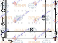 RADIATOR APA BNZ.-DSL(48x41) F./POMPA-F./TEAVA (ALTERNATIV BEHR ) - RENAULT KANGOO 98-03, RENAULT, RENAULT KANGOO 98-03, 069306315