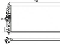 Radiator Apa Chevrolet Cruze J300 (facelift) 2012 2013 2014 2015 Sedan 4-usi 1.6 AT (109 hp) 53131 11-543-785