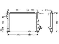 RADIATOR APA CHEVROLET MATIZ 03.2005-> Radiator apa pentru 0,8+1,0 8V cc (45,8x31,7) PIESA NOUA ANI 2004 2005 2006 2007 2008