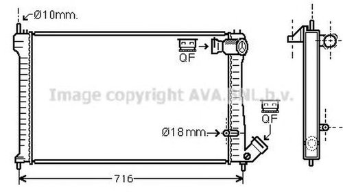 Radiator apa CITROEN XM Y4 AVA CN2102