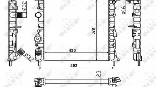 Radiator Apa Dacia Logan 1 (facelift) 2007 2008 2009 2010 2011 2012 Sedan 1.4 MT (75 hp) 58023 11-426-156