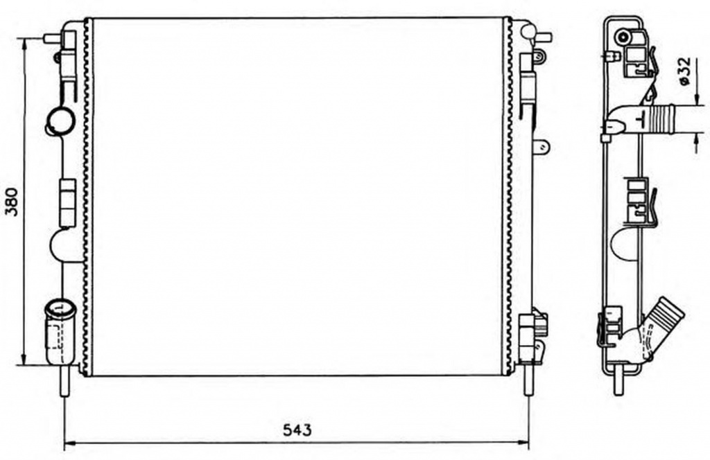 Radiator apa DACIA LOGAN EXPRESS FS NRF 58148