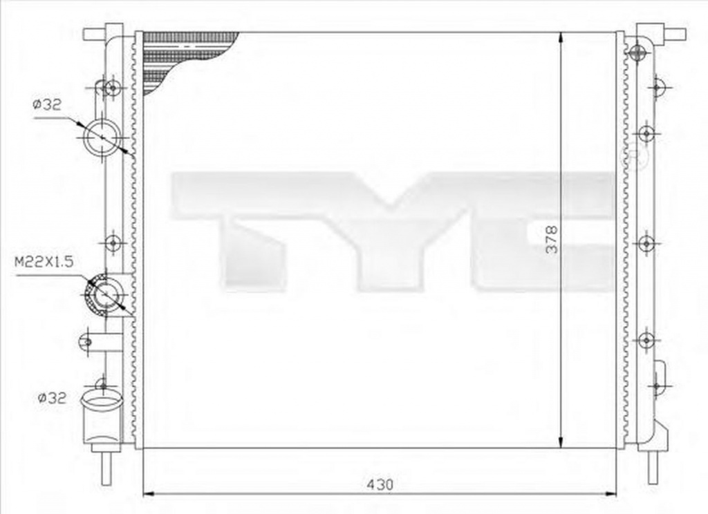 Radiator apa DACIA LOGAN EXPRESS FS TYC 728-0026
