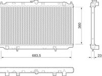 Radiator apa DAEWOO LEGANZA KLAV MAGNETI MARELLI 350213806000