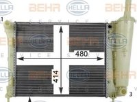 Radiator apa FIAT 500 312 HELLA 8MK376790051