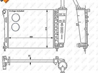 Radiator apa Fiat 500 C (312) 2009-2016 #2 01043135