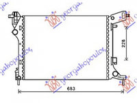 RADIATOR APA FIAT 500 L 2017-> Radiator apa 1,4i-16V (53,8x41,2x14) PIESA NOUA ANI 2017 2018 2019 2020 2021