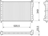 Radiator apa FIAT ALBEA 178 MAGNETI MARELLI 350213259000