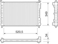 Radiator apa FIAT ALBEA 178 MAGNETI MARELLI 350213260000