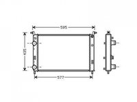 RADIATOR APA FIAT ALBEA 1996->2011 Radiator apa pentru 1,9 D - JTD (52x39,8x42x) 2000 -> PIESA NOUA ANI 2002 2003 2004 2005 2006 2007 2008 2009 2010 2011 2012