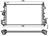 Radiator apa FIAT CROMA (194) (2005 - 2016) NRF 53074