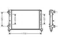 RADIATOR APA FIAT DOBLO 2001->2009 Radiator apa pentru 1,2 - 1,6i - 1,9D - JTD fara aer conditionat (64x41.5x30) PIESA NOUA ANI 2001 2002 2003 2004 2005 2006 2007 2008 2009