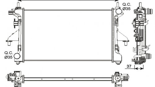 Radiator Apa Fiat Ducato 3 Typ250 2006 2007 2008 2009 2010 2011 Autobasculanta 2-usi 54202 11-544-494