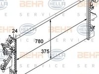 Radiator apa FIAT DUCATO platou sasiu 250 290 HELLA 8MK 376 745-034