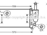 Radiator apa FIAT PANDA Van 169 AVA FT2291