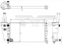 Radiator apa FIAT PUNTO 176 TYC 709-0005