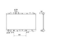 Radiator apa FIAT SEDICI (FY_) (2006 - 2016) NRF 53580