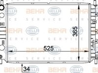 Radiator apa FORD ESCORT V GAL HELLA 8MK 376 755-311