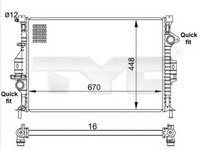 Radiator apa FORD KUGA I (2008 - 2016) TYC 710-0057