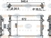 Radiator apa FORD MONDEO IV Turnier BA7 HELLA 8MK 376 787-121