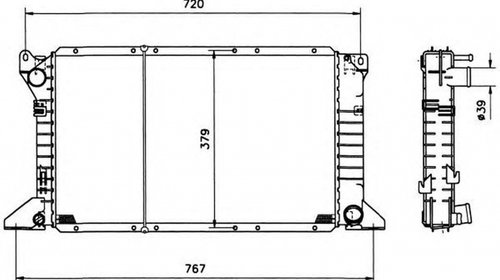 Radiator apa FORD TRANSIT caroserie E NRF 517