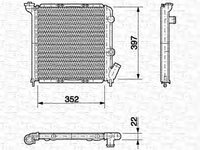 Radiator apa HONDA ACCORD VI CG CK MAGNETI MARELLI 350213613000