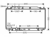 RADIATOR APA HONDA CIVIC 2005->2011 Radiator apa pentru 1.3i HYBRID benzina CV manuala/automata (37x67) PIESA NOUA ANI 2005 2006 2007 2008 2009 2010 2011