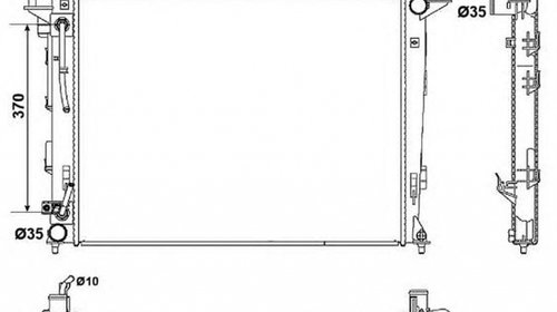 Radiator apa HYUNDAI ix35 LM EL ELH NRF 53051