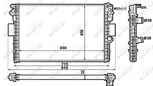 Radiator Apa IVECO Daily 3 1999 2000 2001 2002 2003 2004 2005 2006 53612 11-544-181