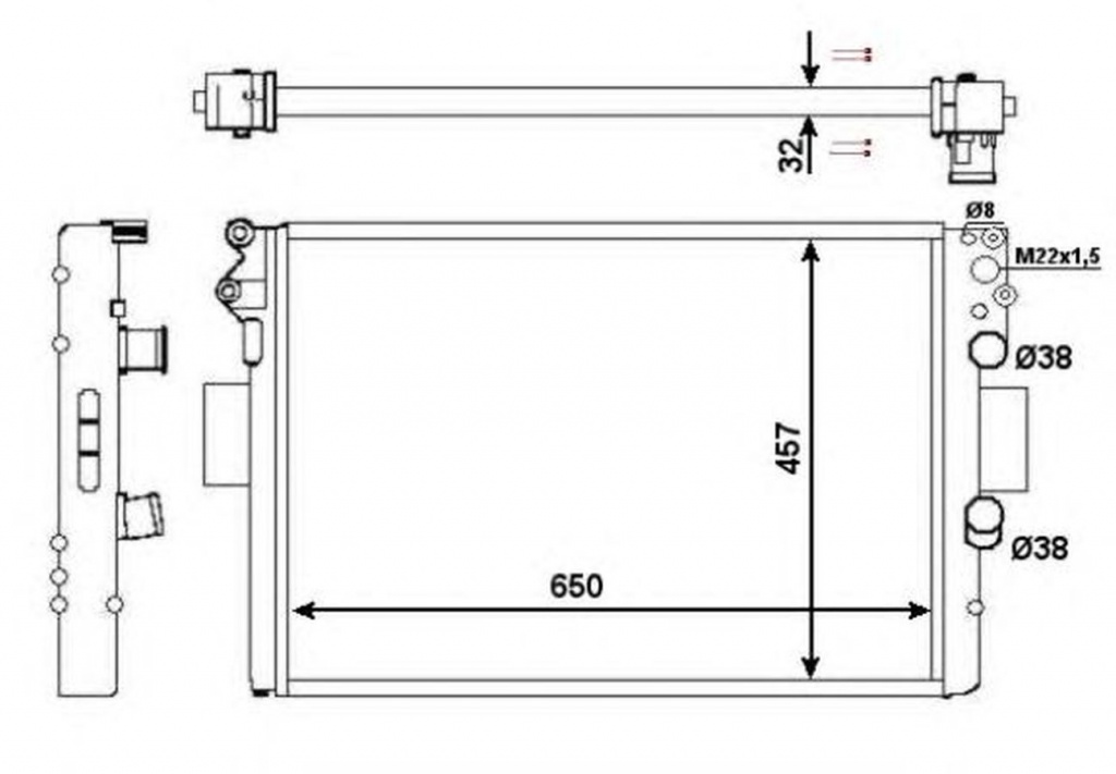 Radiator apa IVECO DAILY III platou sasiu NRF 5365