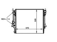 Radiator apa JAGUAR XJ (N3_, X350, X358) (2003 - 2009) NRF 53805