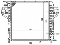 Radiator apa JEEP CHEROKEE KJ NRF 53961