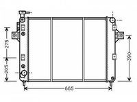 RADIATOR APA JEEP GRAND CHEROKEE 1998->2004 Radiator apa pentru (59,8X55) 4.0cc cu aer conditionat PIESA NOUA ANI 1998 1999 2000 2001 2002 2003 2004
