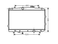 Radiator apa Kia Cerato, 05.2006-2008 Motor 1,6 Benzina, Cv Manula, Aluminiu/Plastic Brazat, 668x375x16, SRL, OE: 253102f800, 253102f820, 253102f840, S253102f840,