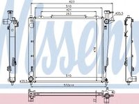 Radiator apa KIA SORENTO II (XM) (2009 - 2016) NISSENS 66782