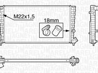 Radiator apa LAND ROVER DISCOVERY III LA TAA MAGNETI MARELLI 350213118400