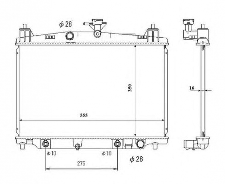 Radiator apa MAZDA 2 DE NRF 53850