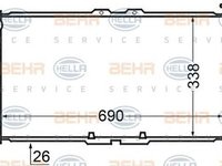 Radiator apa MAZDA XEDOS 6 CA HELLA 8MK376727691